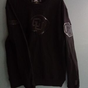 PRO STANDARD Black CU Boulder Buffaloes Crewneck Sweatshirt Mens Luxury Athletic